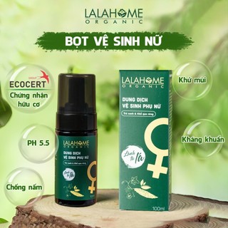 Combo Dung Dịch Vệ Sinh Tạo Bọt LALAHOME ORGANIC 100ml, Dành Cho Nam & Nữ, Chiết Xuất Trà Xanh