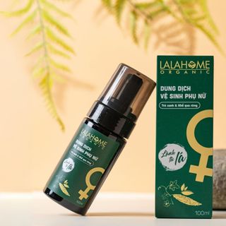 (Lalahome Organic) Dung Dịch Vệ Sinh Phụ Nữ 100ml, Tạo Bọt, Chiết Xuất Trà Xanh & Khổ Qua Rừng