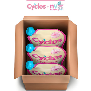 Combo 3 Túi Nước Giặt Trẻ Em Cycles 800ml – Dịu Nhẹ, Không Hóa Chất Mạnh, An Toàn Cho Trẻ Từ Sơ Sinh