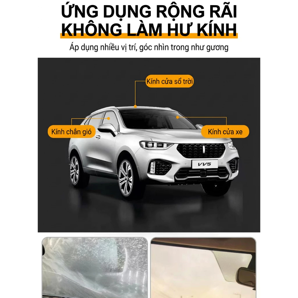 ✨Dung Dịch Tẩy Màng Dầu Cho Kính Ô Tô – Dễ Dùng, Loại Bỏ Cặn Canxi, Giảm Lóa