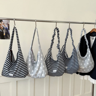 Túi tote nữ hoạ tiết kẻ chất liệu vải Canvas mềm mại túi đeo vãi nữ cỡ lớn kèm dây rút thời trang thanh lịch