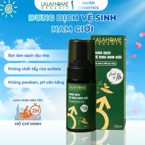 Dung Dịch Vệ Sinh Nam Giới LALAHOME ORGANIC 100ml, Tạo Bọt, Chiết Xuất Trà Xanh & Khổ Qua Rừng