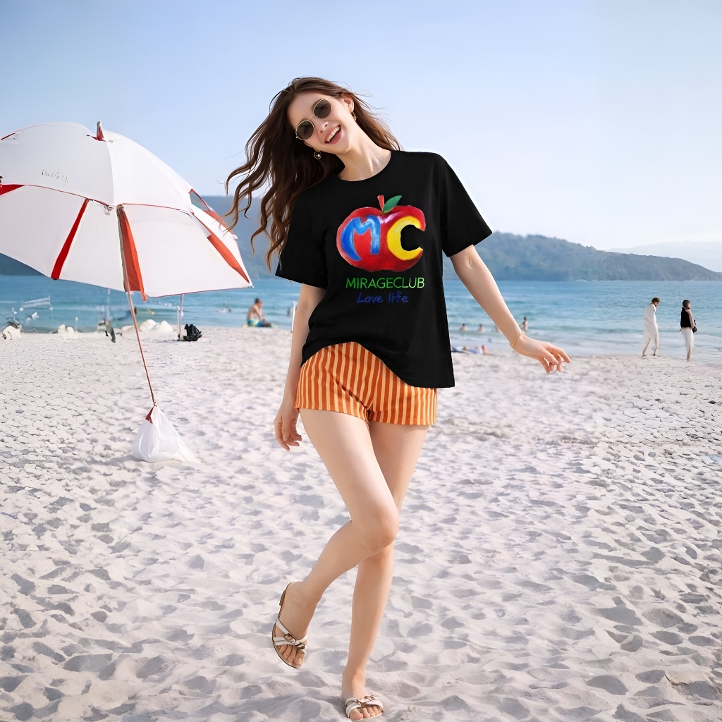 Áo Thun Boxi Quả Táo Đỏ Năng Động, Chất Cotton Mềm Mịn, Có Kèm Hình Thật.