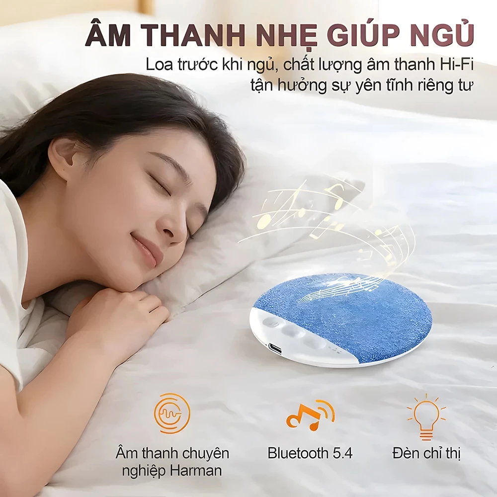 Loa Ngủ Dưới Gối X3pro Có Bluetooth, Với 3 Chế Độ Hẹn Giờ ,Âm Thanh Hifi Tích Hợp, Hỗ Trợ Giấc Ngủ