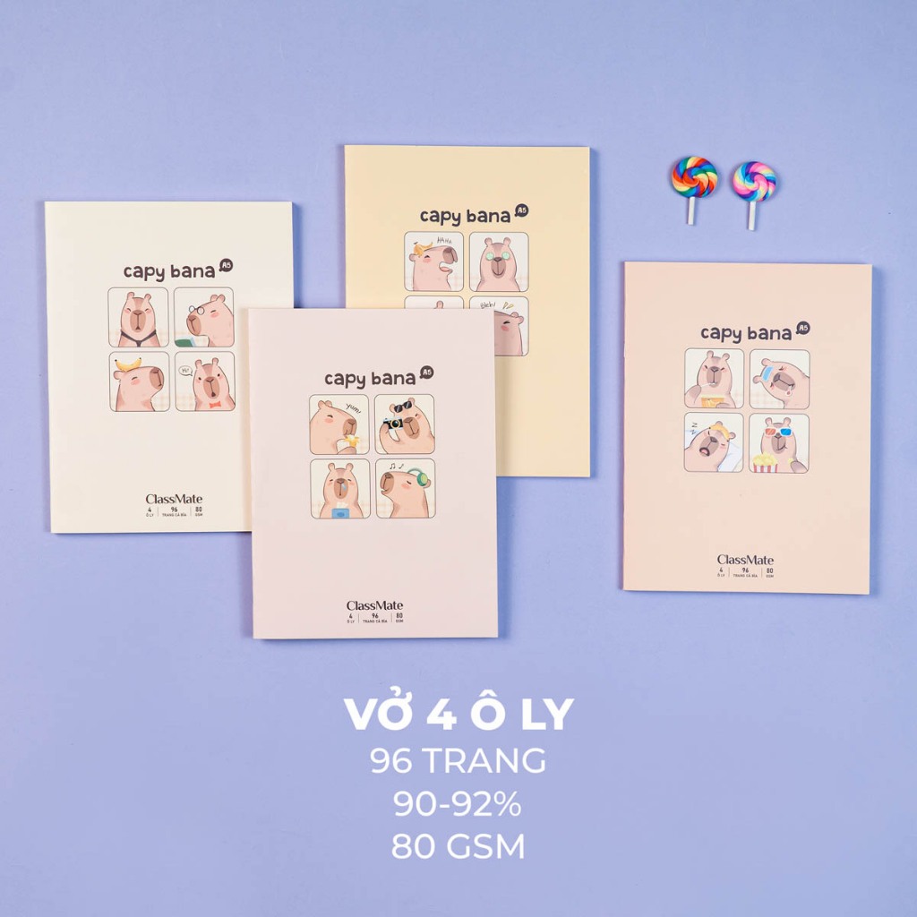 Tập Học Sinh Miền Nam 80GSM Không Thấm Mực Classmate Vở 4 Ô Ly A5 96 Trang Vở 4 Ô Li 2x2mm Vở Học Sinh Cấp 1 NA5-09-026