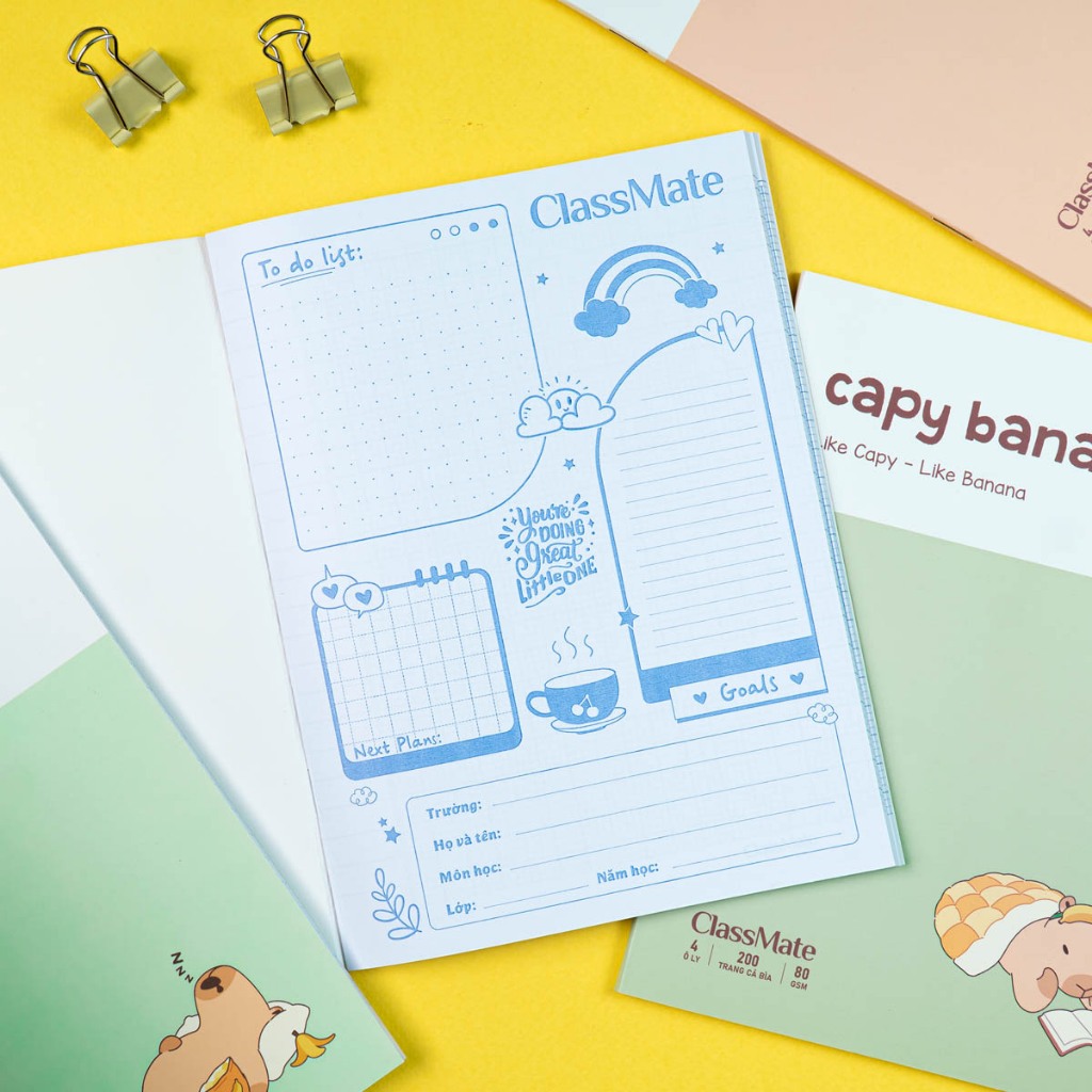 Tập Học Sinh Miền Nam A5 Classmate Vở 4 ÔLy 80gsm 200 Trang Vở 4 ÔLi 2x2mm Vở Học Sinh Cấp 1 Tập Viết Ghi Bài NA5-20-027