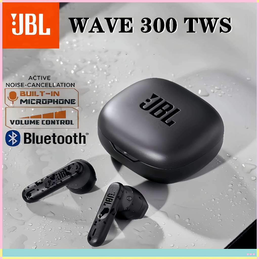 Tai nghe Bluetooth không dây thực sự JBL Wave 300TWS Tai nghe có âm thanh trầm sâu Micrô tích hợp ElBarley