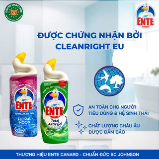 Tẩy Bồn Cầu Ente Canard Total Aktiv đậm đặc  Diệt Khuẩn Khử Mùi Tẩy Cặn Vôi , thơm mát dễ  chịu.