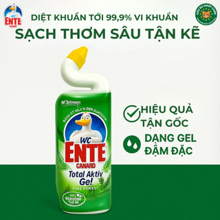 Tẩy Bồn Cầu Ente Canard Total Aktiv đậm đặc  Diệt Khuẩn Khử Mùi Tẩy Cặn Vôi , thơm mát dễ  chịu.