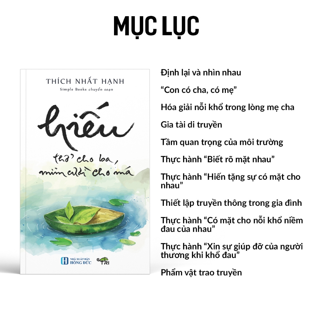 Sách - Hiếu - Thở Cho Ba, Mỉm Cười Cho Má - Thích Nhất Hạnh