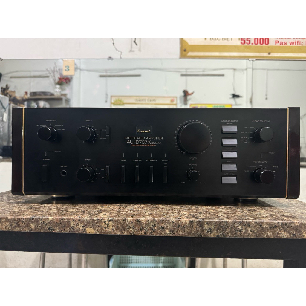 家具 amply sunsui au-d707x decade Amply Sansui AU-D707x decade công xuất 320w máy chạy 8 sò Sanken
