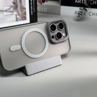 Ốp Lưng iPhone Từ Tính Nhám Mờ Viền Camera Cao Cấp Chất Liệu Cứng Chống Sốc - iP 11/12/13/14/15/16/17/Pro/Max