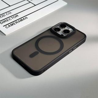 Ốp Lưng iPhone Từ Tính Nhám Mờ Viền Camera Cao Cấp Chất Liệu Cứng Chống Sốc - iP 11/12/13/14/15/16/17/Pro/Max