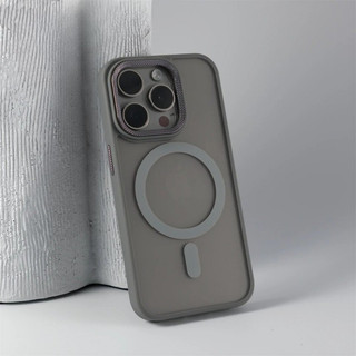 Ốp Lưng iPhone Từ Tính Nhám Mờ Viền Camera Cao Cấp Chất Liệu Cứng Chống Sốc - iP 11/12/13/14/15/16/17/Pro/Max