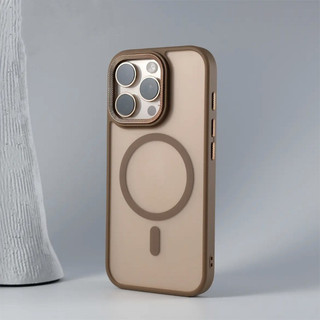 Ốp Lưng iPhone Từ Tính Nhám Mờ Viền Camera Cao Cấp Chất Liệu Cứng Chống Sốc - iP 11/12/13/14/15/16/17/Pro/Max