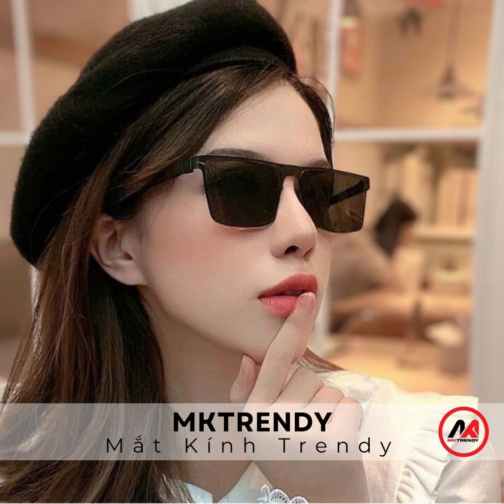 [Live x MKTRENDY] Kính râm gọng vuông nam chống chói nắng chống tia UV thời trang M6