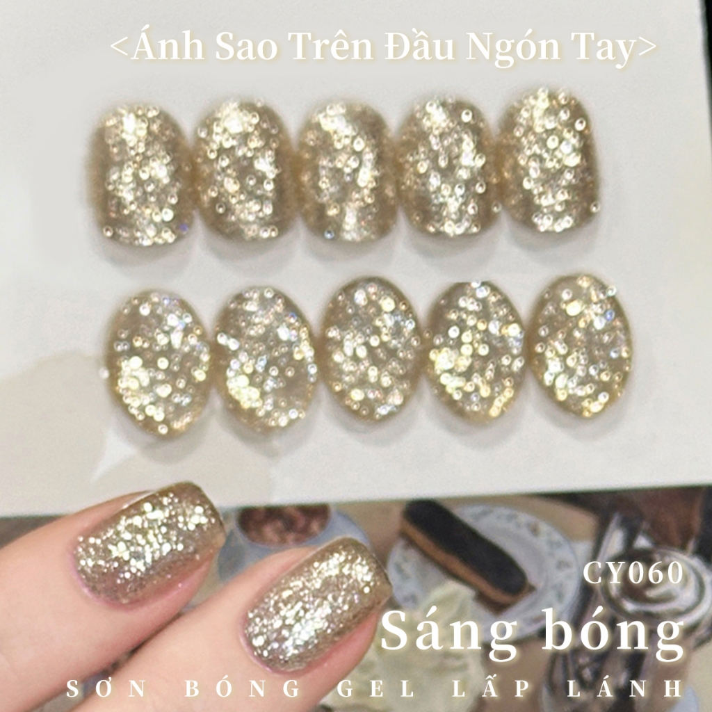XEIJAYI 40ml -Sơn móng tay dạng gel nhũ vàng, dung tích lớn, bền màu và thích hợp sử dụng tại salon.