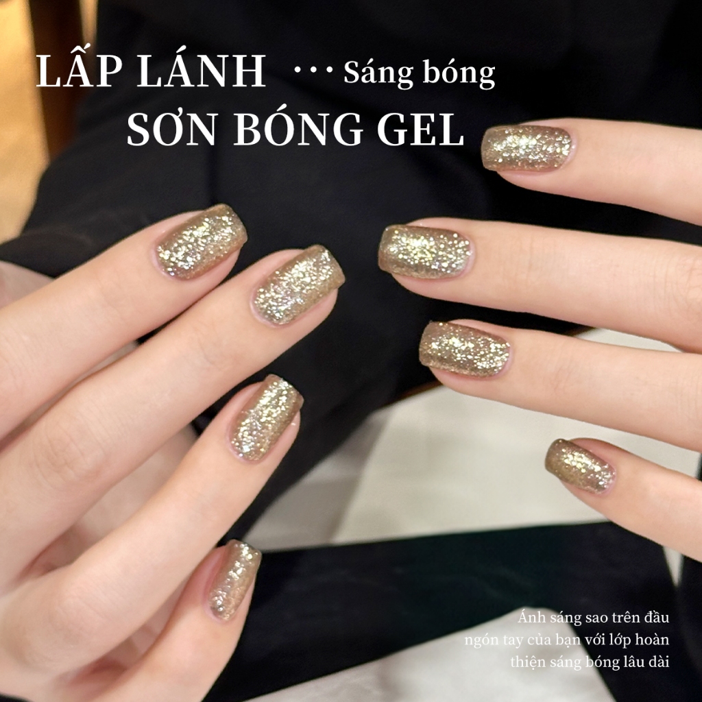 XEIJAYI 40ml -Sơn móng tay dạng gel nhũ vàng, dung tích lớn, bền màu và thích hợp sử dụng tại salon.