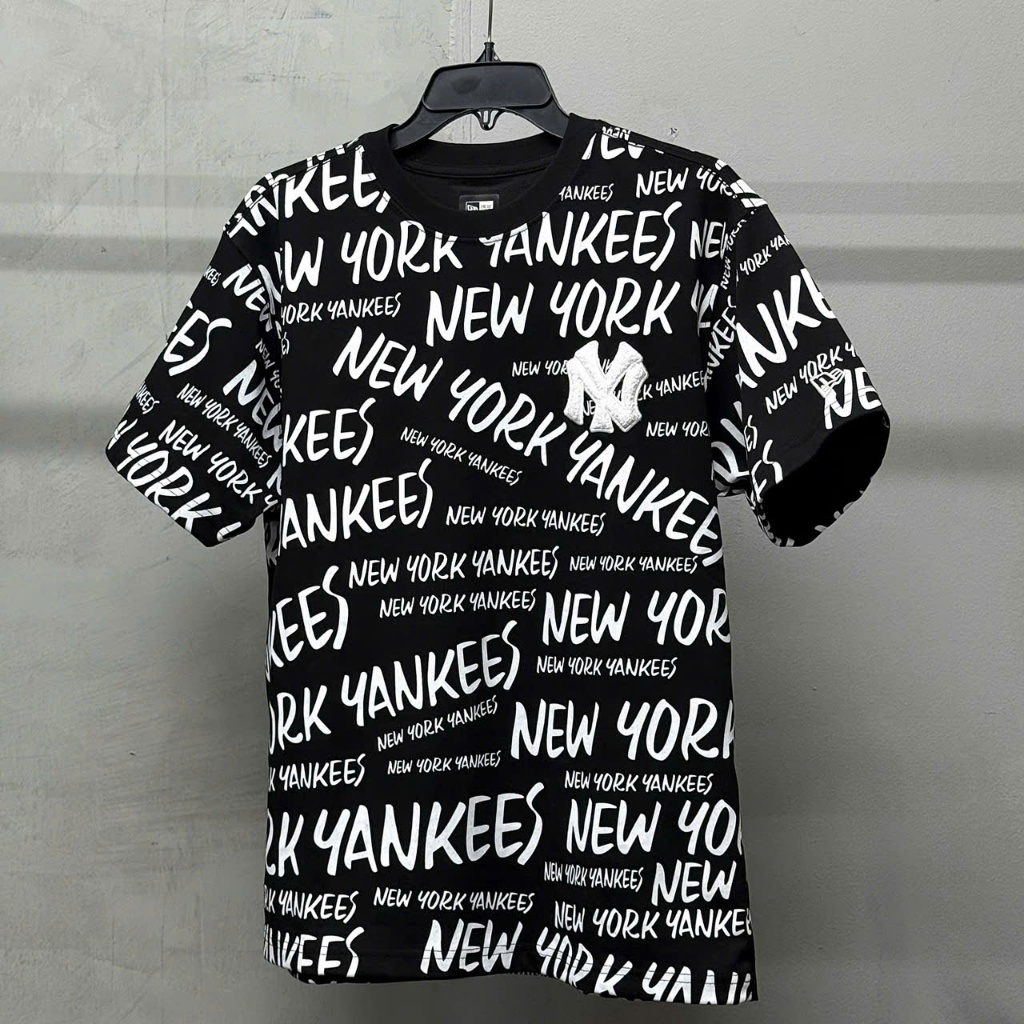 Áo Thun New Era Yankees Đen Multi Logo Chữ Trắng - 16998757