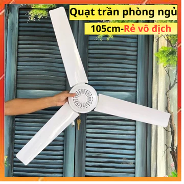 Cánh vuông - Quạt trần 3 cánh treo trần phòng ngủ, Quạt trần phòng khách quạt đuổi ruồi muỗi chạy êm