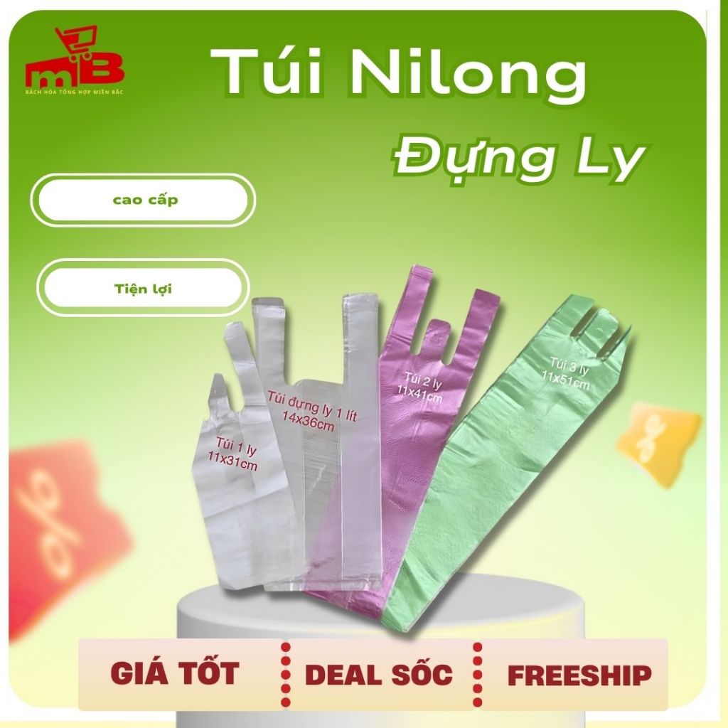 Combo 5Kg Túi Nilong Đựng Ly Trà Sữa Các Loại – Mềm Dẻo, Trong Suốt, An ...