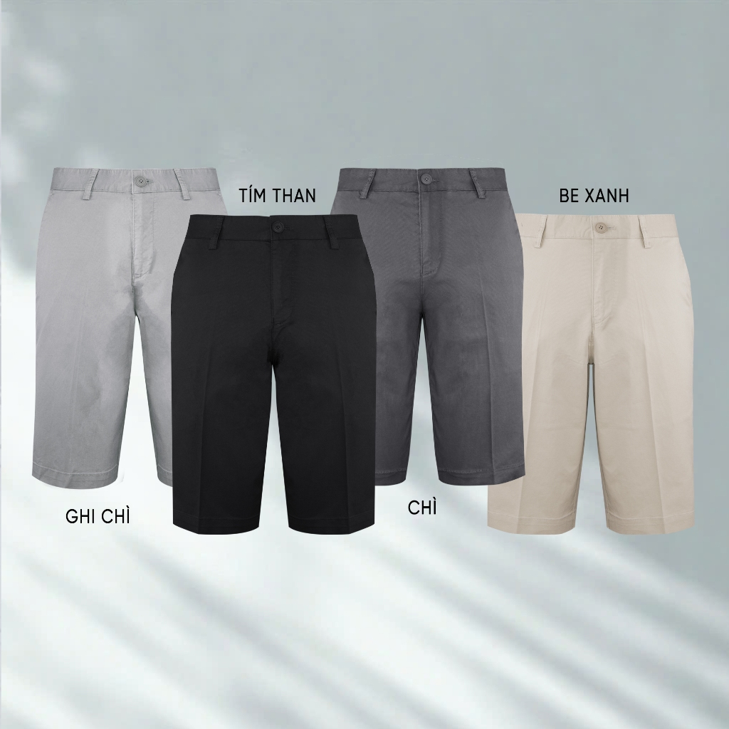 Quần short kaki MASCULINE MSK25.4 - Quần đùi nam cao cấp dáng regular fit phù hợp dạo phố đi biển