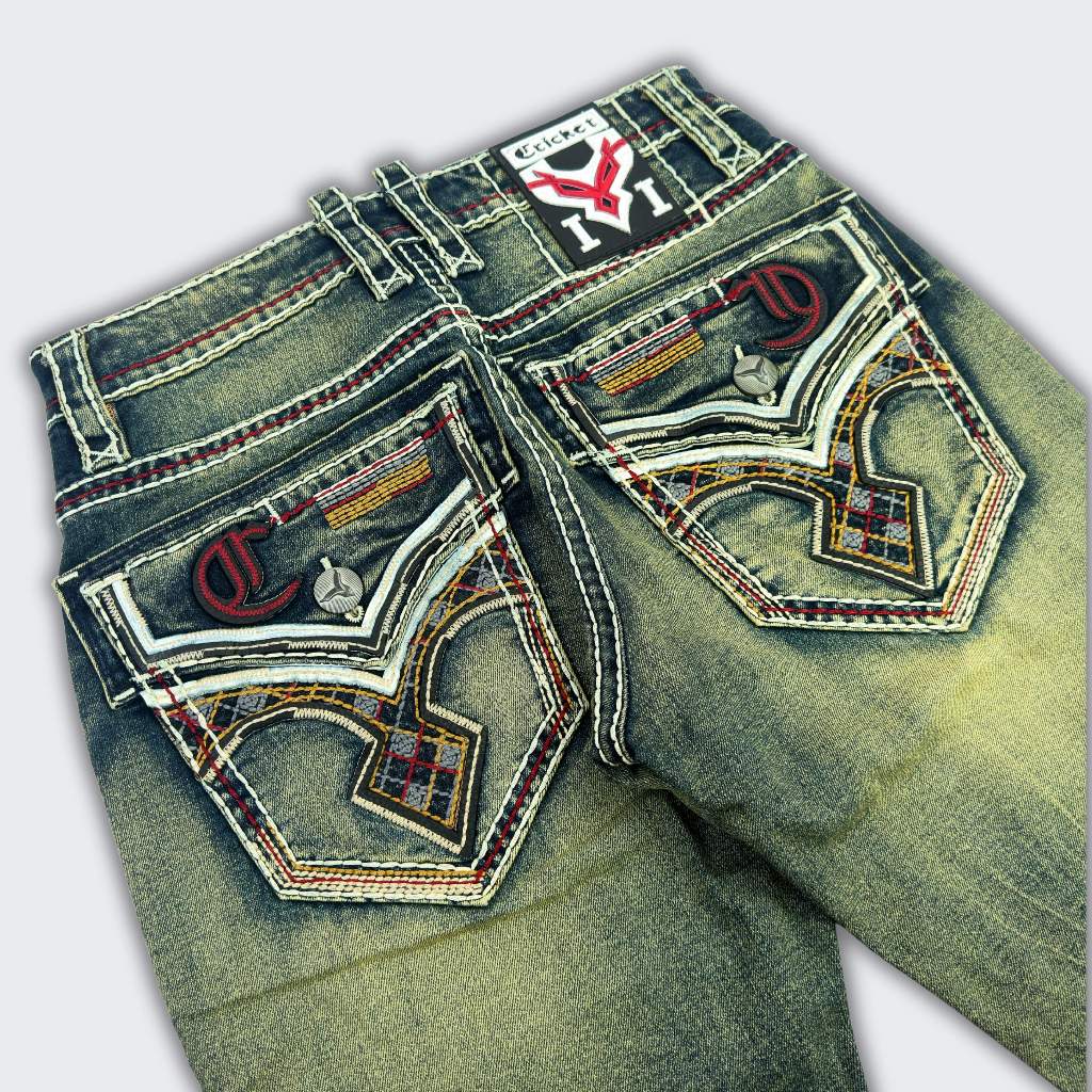 Quần Jeans Xanh Wash Rock Dài Nam - Vải Jenas Denim Cao Cấp Co Giãn Nhẹ Form Slim Suông D05