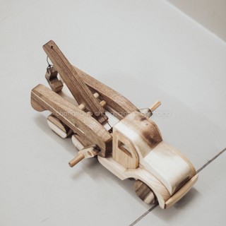 Xe Cẩu Gỗ Tay Quay Gỗ Tự Nhiên, Tay Quay Lên Xuống, Đồ Chơi Gỗ Giáo Dục - Chàng Trai Gỗ