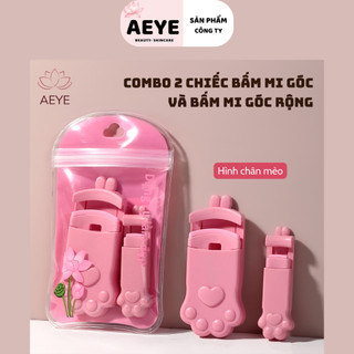 Combo 2 Món Uốn Mi - Dụng Cụ Bấm Mi (Kẹp Mi Góc Rộng + Góc Nhỏ) Tiện Lợi - AEYE-E003(B1-27)