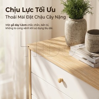 Nido Tủ Ngăn Kéo Tủ Decor 5 Hộc Gỗ MDF 1.2cm Cho Ban Công Khép Kín Góc Chill Nhỏ Gọn Hiện Đại