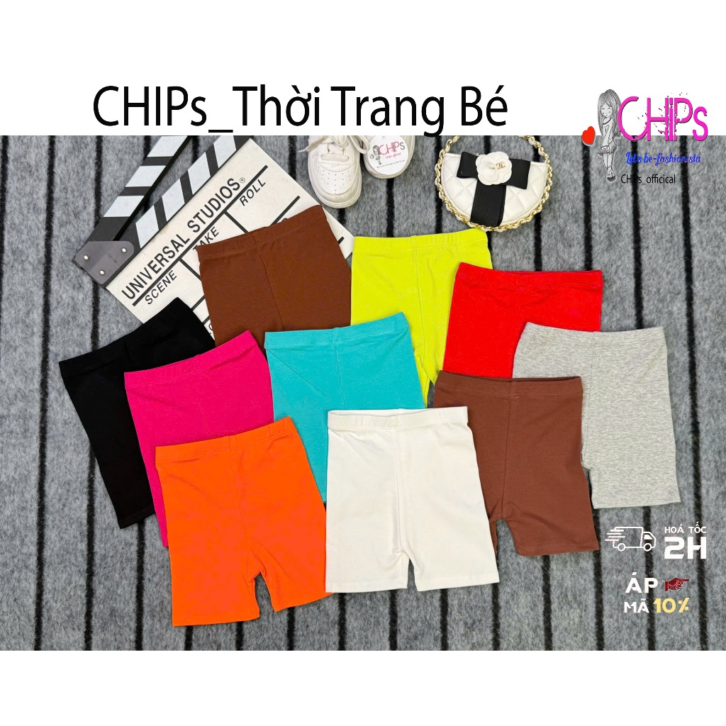 Quần Legging Đùi Mùa Hè Fom Ôm Body Cực Yêu Cho Bé Trai Bé Gái CHIPs
