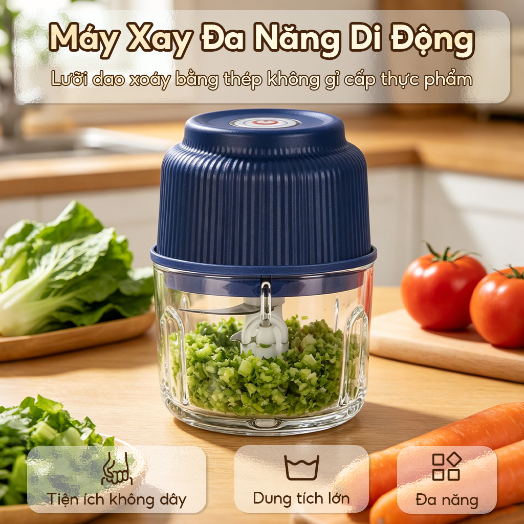Máy xay tỏi và tiêu cầm tay điện Mini - Máy xay tỏi và tiêu tiện lợi, Máy xay nhà bếp