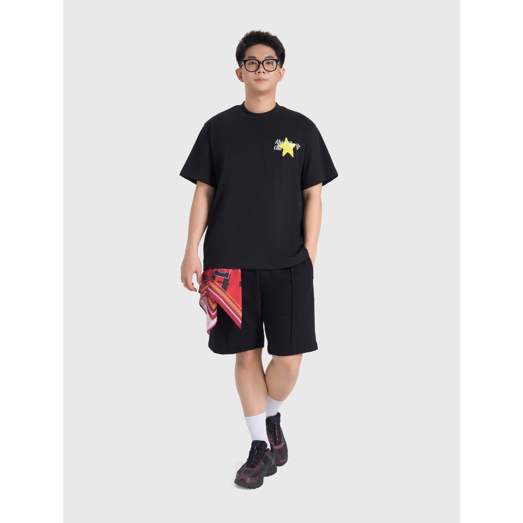Áo phông unisex người lớn CANIFA S cộc tay cổ tròn form rộng họa tiết hình ngôi sao 5TS26S021