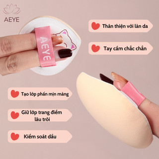 Bông Mút Trang Điểm AEYE Chính Hãng Siêu Mềm Dễ Tán Kem Nền Kèm Túi Đựng