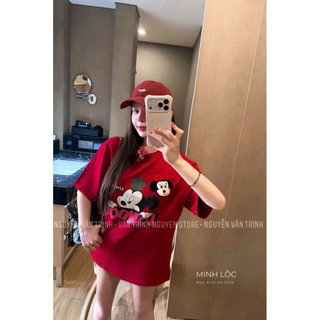 Áo Phông Mickey Kèm Charm Kẹp Tóc QC