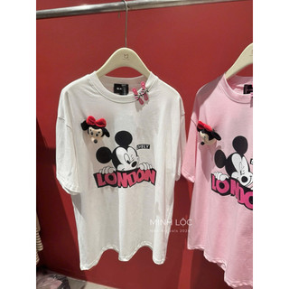 Áo Phông Mickey Kèm Charm Kẹp Tóc QC