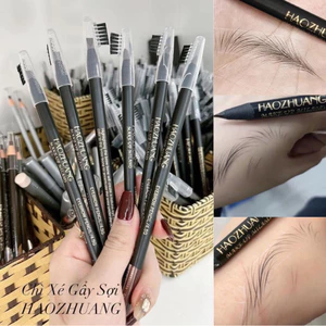 Chì kẻ mày Haozhuang phẩy sợi chì cứng chuyên nghiệp Eyebrow Pencil sắc nét