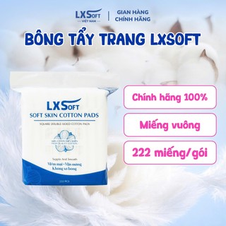 Combo 5 Bông tẩy trang LXSoft  cao cấp, 100% cotton, mềm mịn, không xơ bông, dập viền chắc chắn