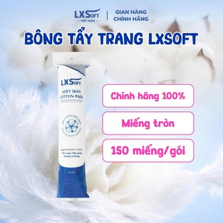 Combo 5 Bông tẩy trang LXSoft  cao cấp, 100% cotton, mềm mịn, không xơ bông, dập viền chắc chắn