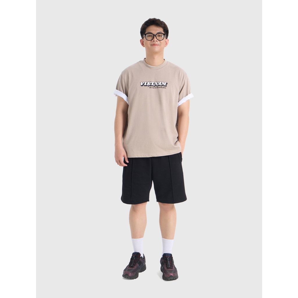 Áo phông unisex người lớn CANIFA S in chữ Việt Nam Độc Lập Tự Do Hạnh Phúc thun cotton mềm mịn thoáng mát 5TS26S023