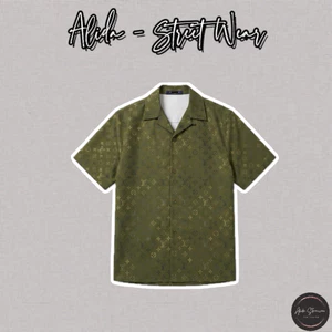 ⚡️[Hight Quality] Áo Sơ Mi Cộc Tay \/ Green Shirts Ready To - Điểm Nhấn Chữ Xanh Phối Màu Cao Cấp Loại 1
