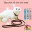 Dây Dắt Chó Mèo Kèm Vòng Cổ Nhiều Màu – Dây Dắt Yếm Thú Cưng Chất Liệu Bền Đẹp, Có Chuông Kêu Tiện Lợi