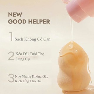 Nước Rửa Cọ Trang Điểm GECOMO Giặt Mút Siêu Sạch Dễ Sử Dụng - Nước rửa cọ 80ml