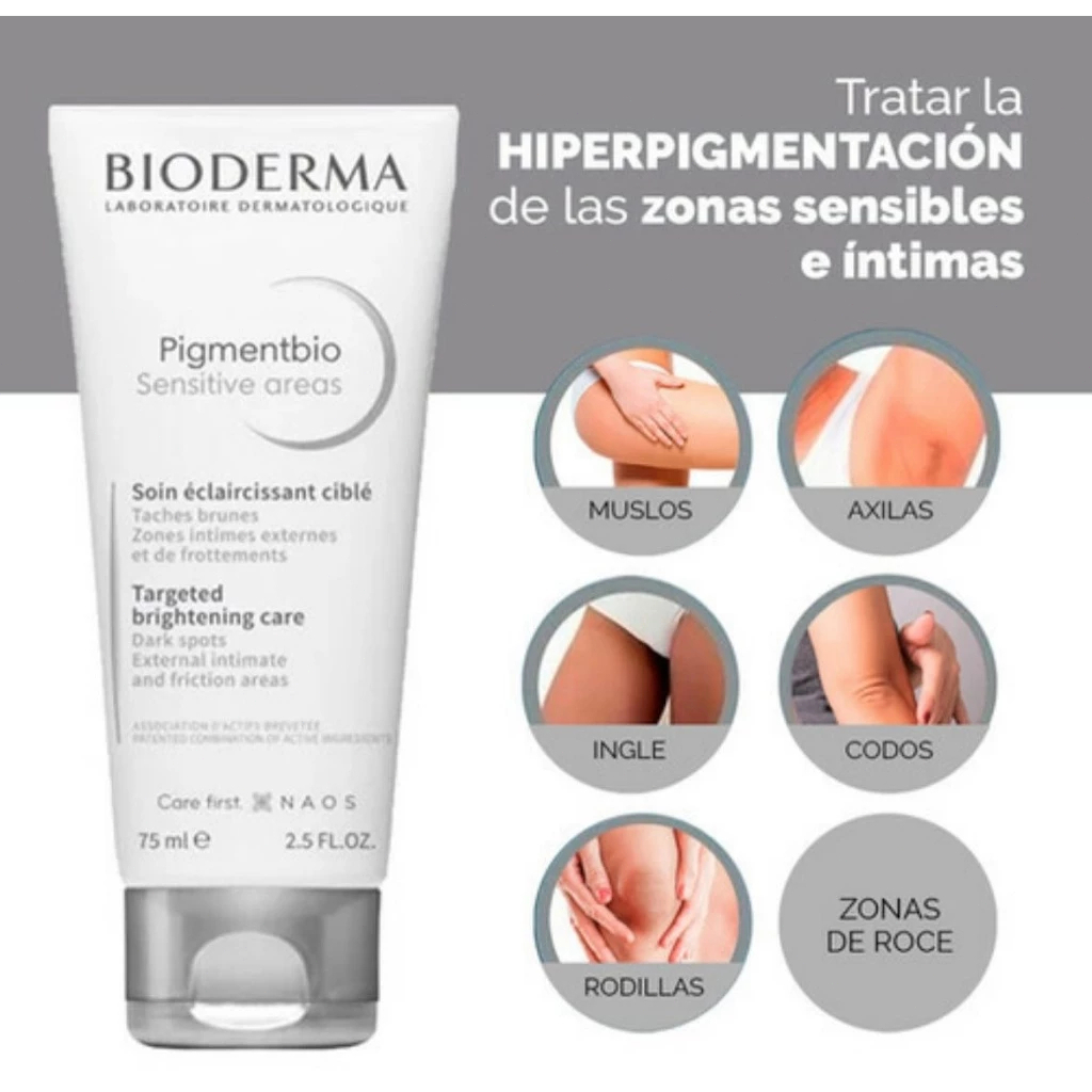 Kem Dưỡng Sáng Da Bioderma Pigmentbio Sensitive Areas 75ml Cho Vùng Nhạy Cảm Và Thâm Sạm / Làm Sáng Da Nhạy Cảm