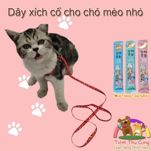 Dây Dắt Kèm Vòng Cổ Cho Chó Mèo Nhỏ Giá Rẻ - Bộ Dây Dắt Thú Cưng Đi Dạo Họa Tiết Hoạt Hình Đáng Yêu