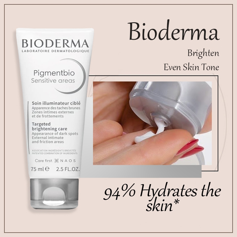 Kem Dưỡng Sáng Da Bioderma Pigmentbio Sensitive Areas 75ml Cho Vùng Nhạy Cảm Và Thâm Sạm / Làm Sáng Da Nhạy Cảm