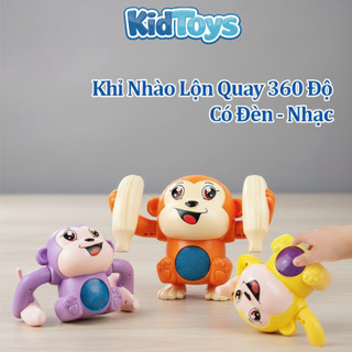 Đồ chơi khỉ nhào lộn 360 độ KidToys có đèn LED – vui nhộn cho bé 1-3 tuổi