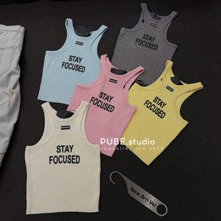 Áo Tanktop Stay Focused Croptop QC