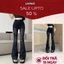 Quần Jeans ống loe Rách 2 Gối trước, quần bò ống loe tua rua gấu siêu xinh LN