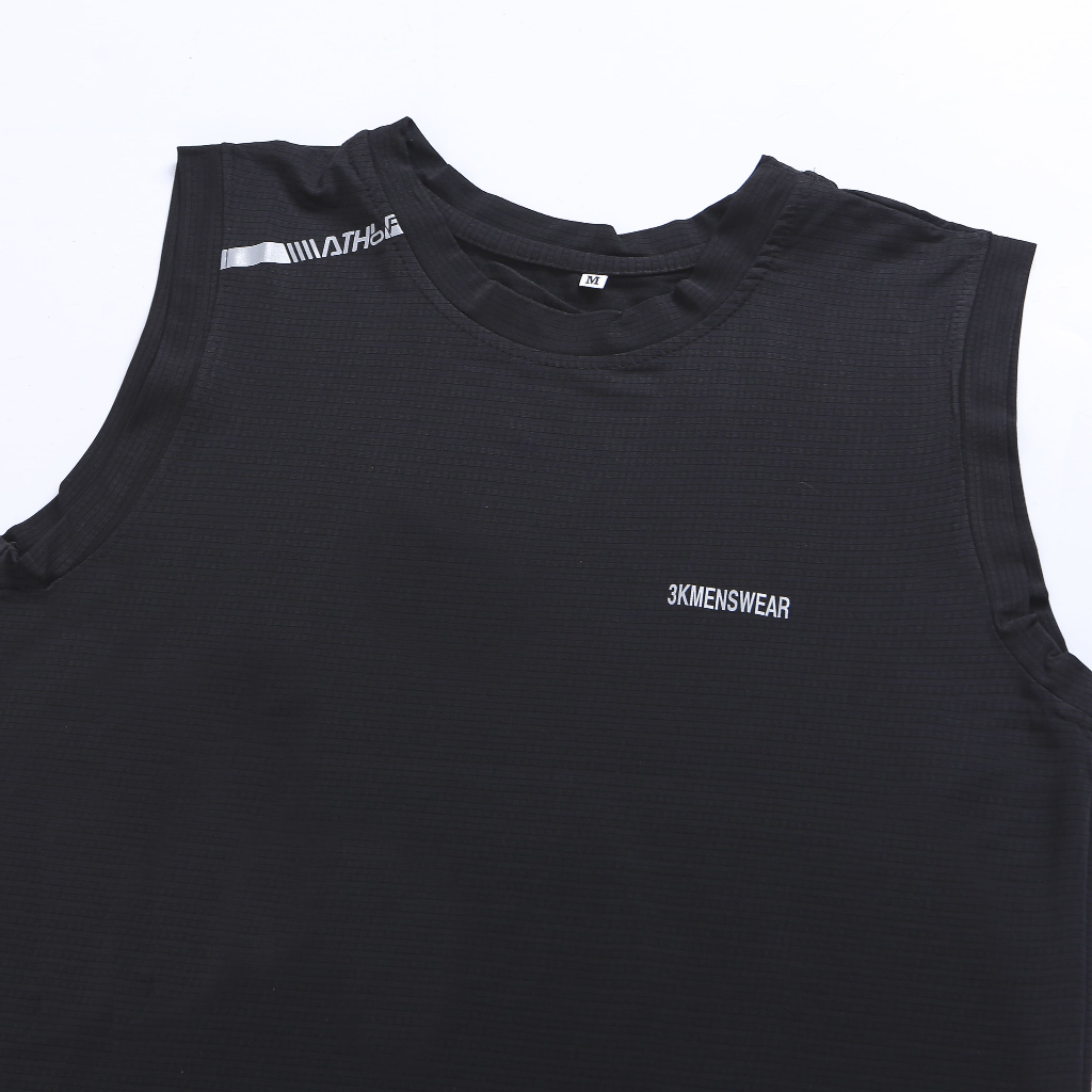 Áo ba lỗ nam thể thao 3KMEN áo sát nách, tanktop chất thun lạnh, thoáng khí, thấm hút mồ hôi